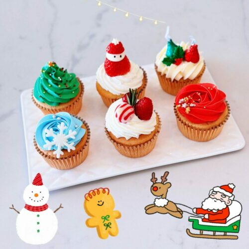 Christmas themed cupcake set